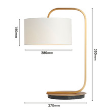 Goldie Brushed Brass Metal Table Lamp